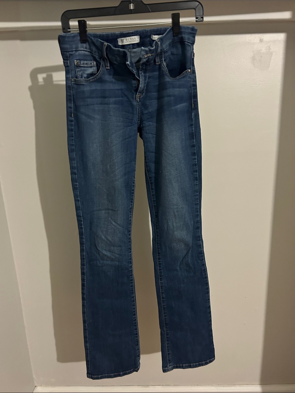 Guess Women's Dark Blue Bootcut Jeans - Faded Indigo